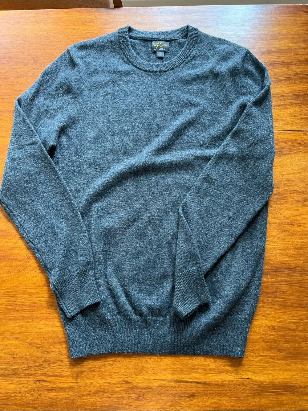 PAIR of J. Crew Men’s 100% Cashmere Gray Crew Neck Sweaters Size XS